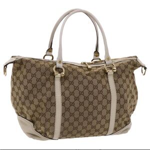 Gucci GG Beige Monogram Tote Bag